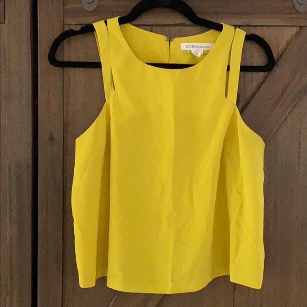Yellow Crop Tank Top